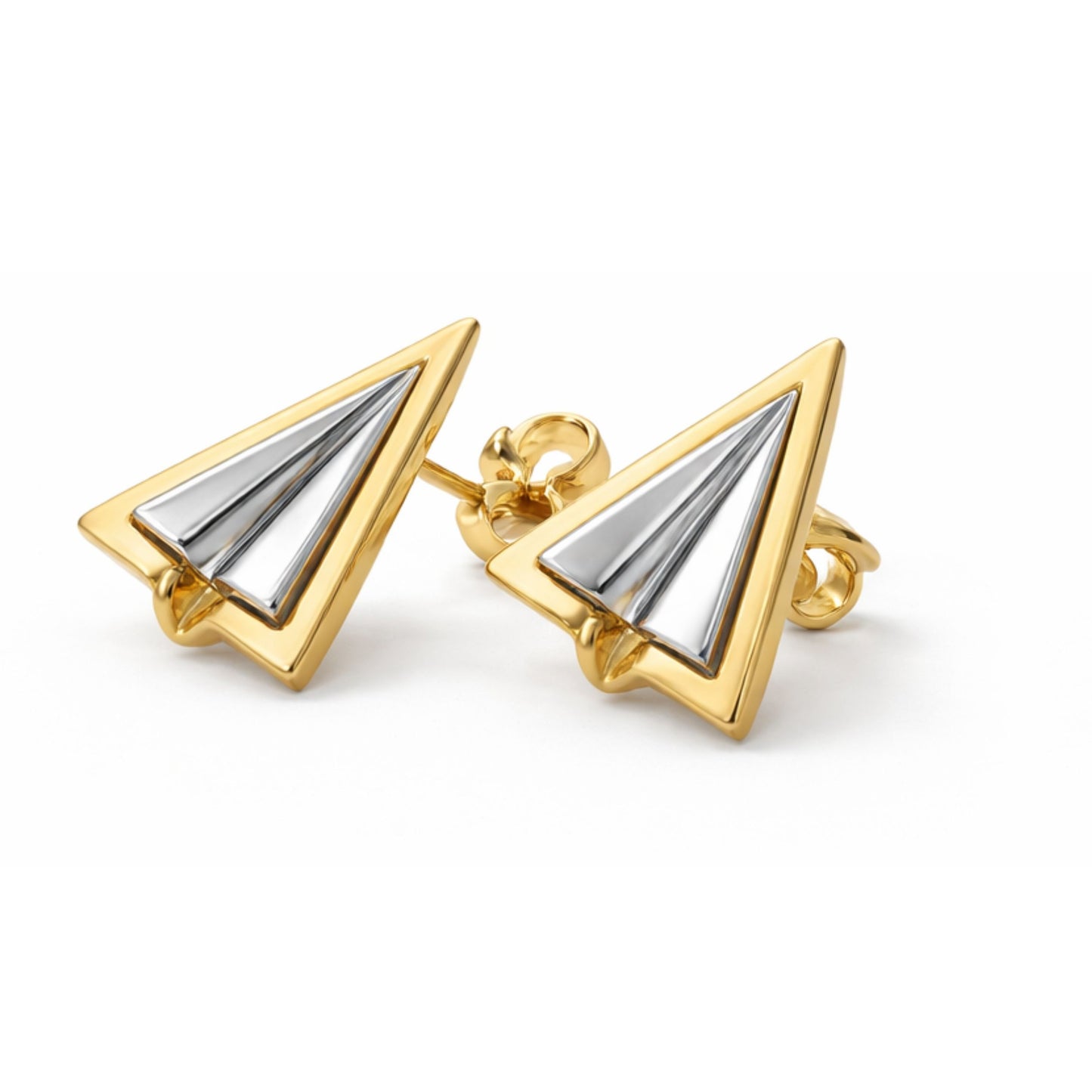Akin Spirit Paper Plane Stud Earrings