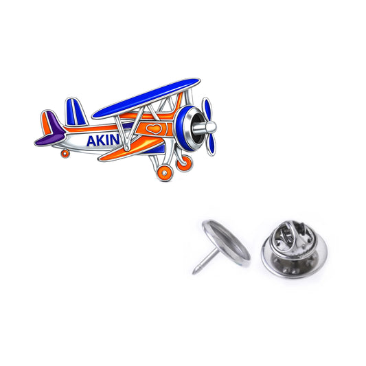 Akin Elementary School Aviator Brooch Pin with Enamel