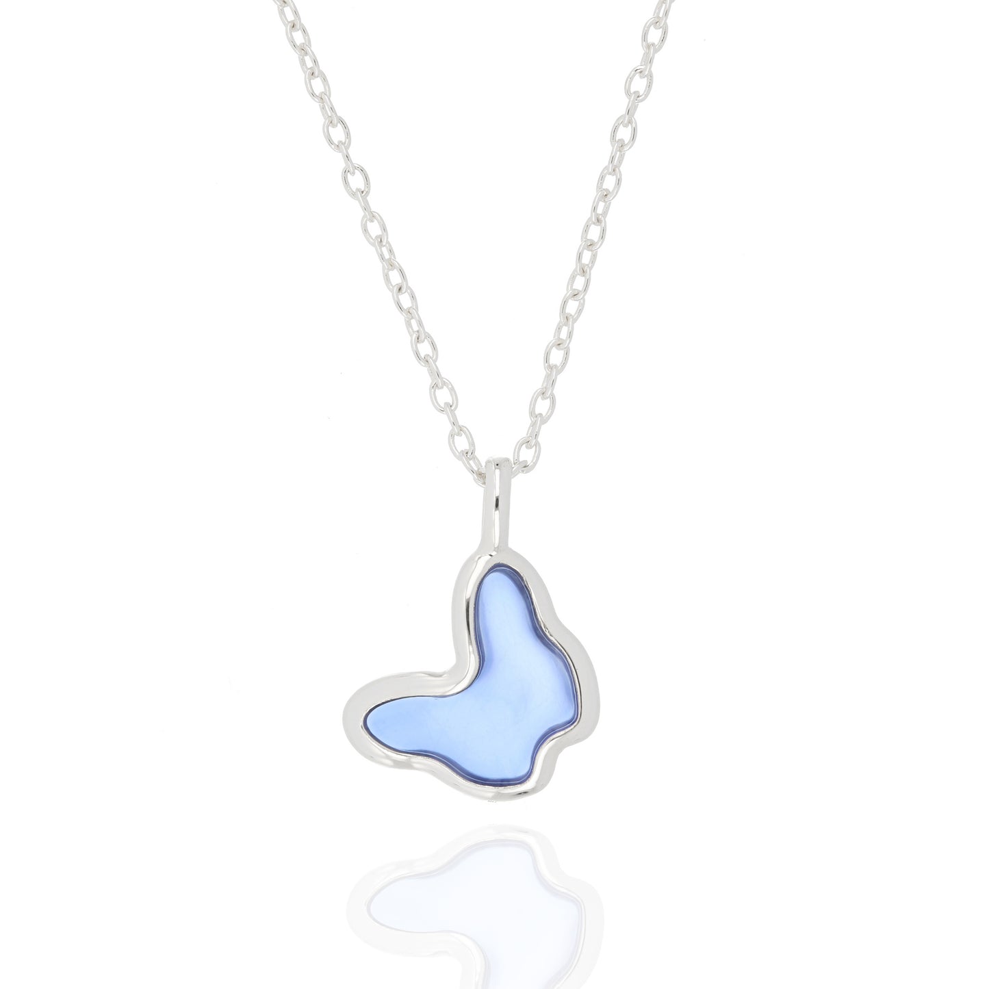 Blue Butterfly Enamel Pendant
