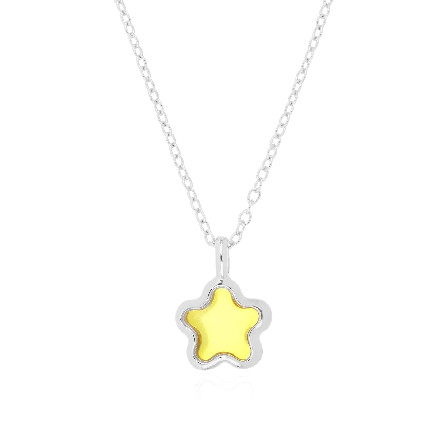 Yellow Star Enamel Pendant