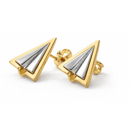 Akin Spirit Paper Plane Stud Earrings