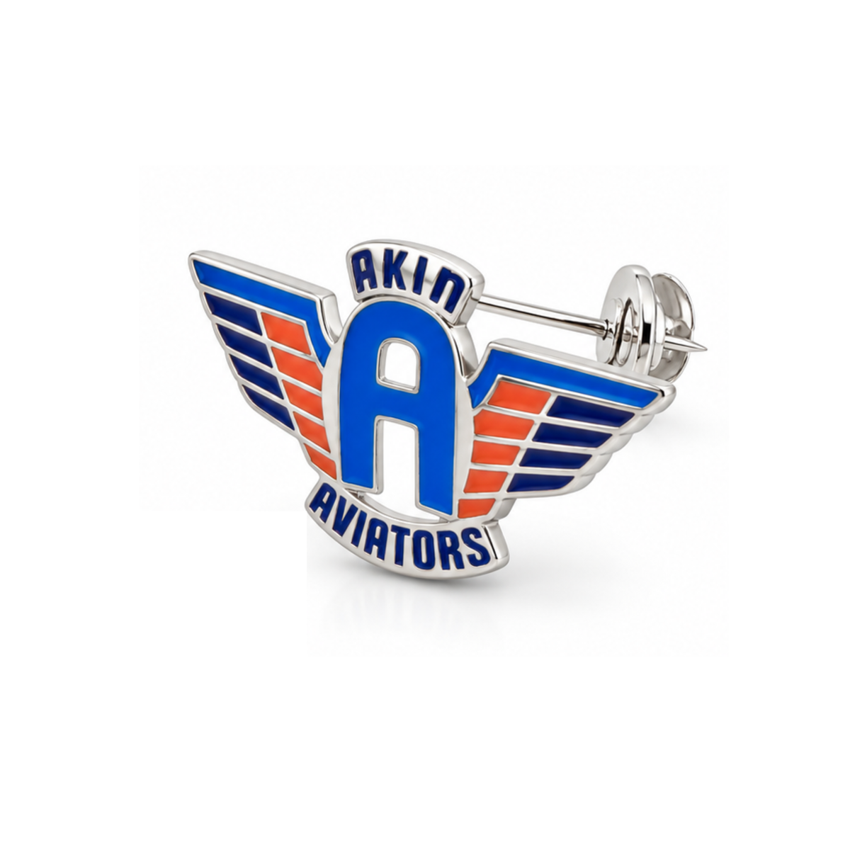 Akin Spirit “A” Aviator Wing Logo Brooch Pin with Enamel