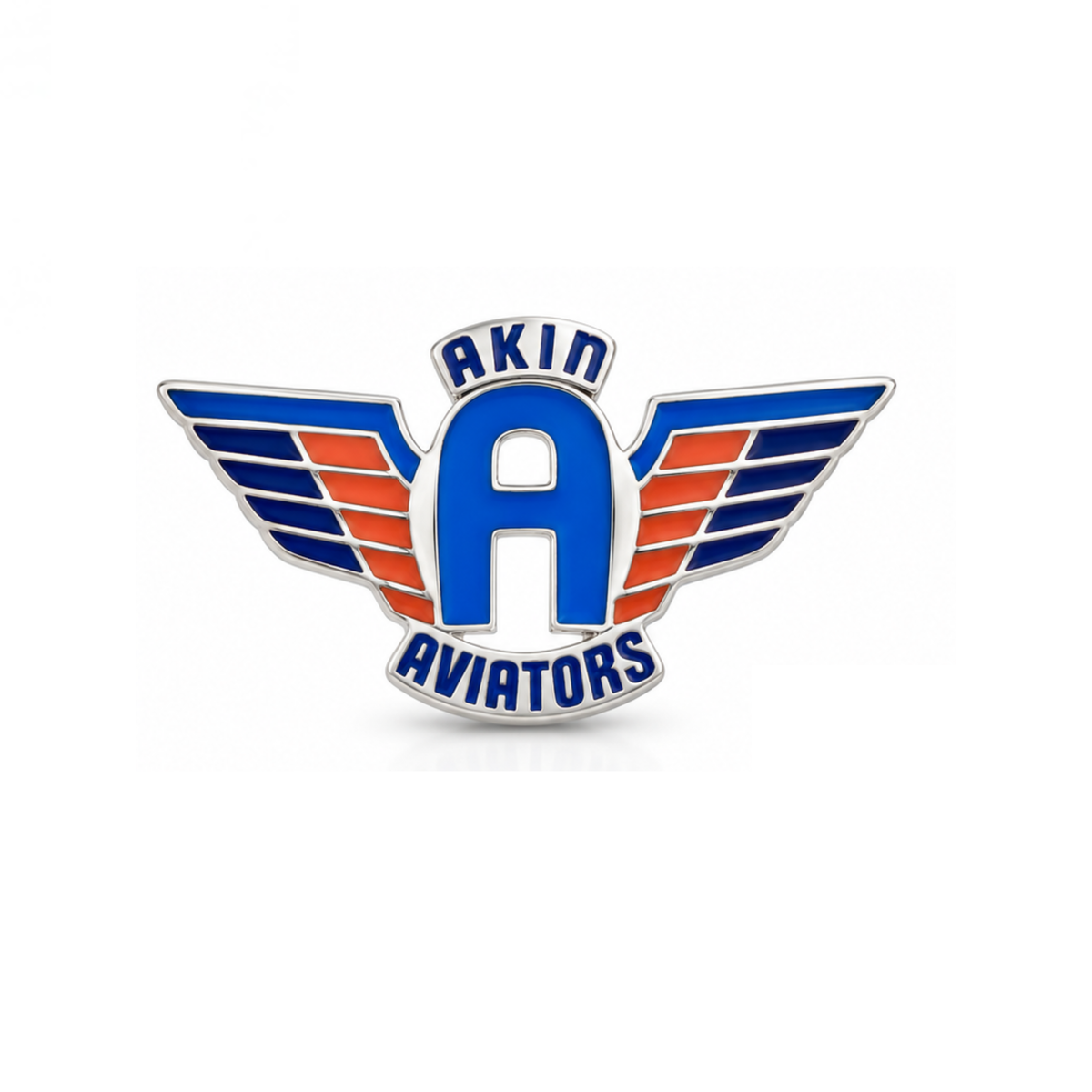 Akin Spirit “A” Aviator Wing Logo Brooch Pin with Enamel