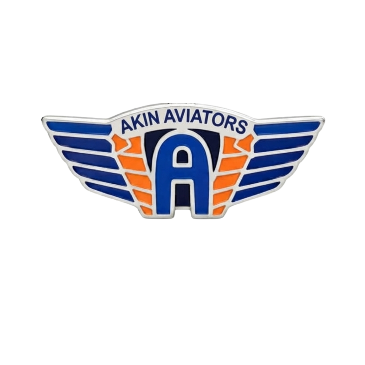 Akin Spirit Aviator Wing Brooch Pin with Enamel