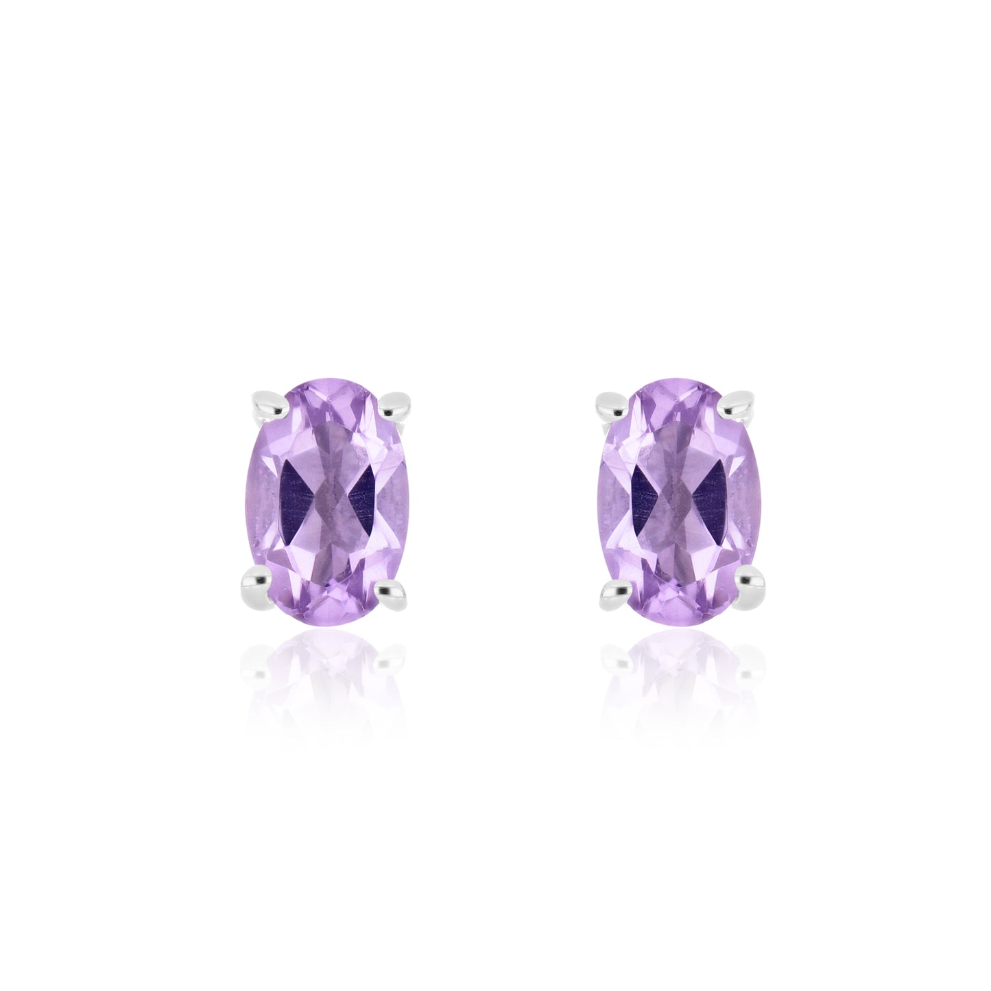 Elegant Oval-Cut Gemstone Stud Earrings