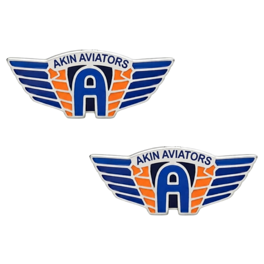 Akin Spirit Aviator Wing Stud Earrings with Enamel
