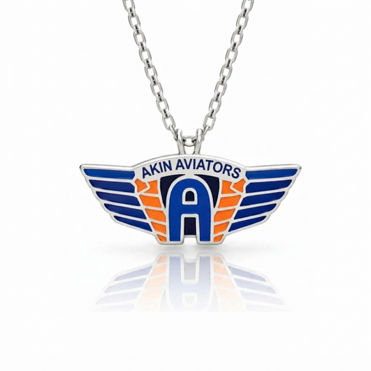 Akin Spirit Aviators Wing Pendant with Enamel