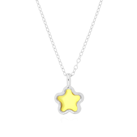 Yellow Star Enamel Pendant