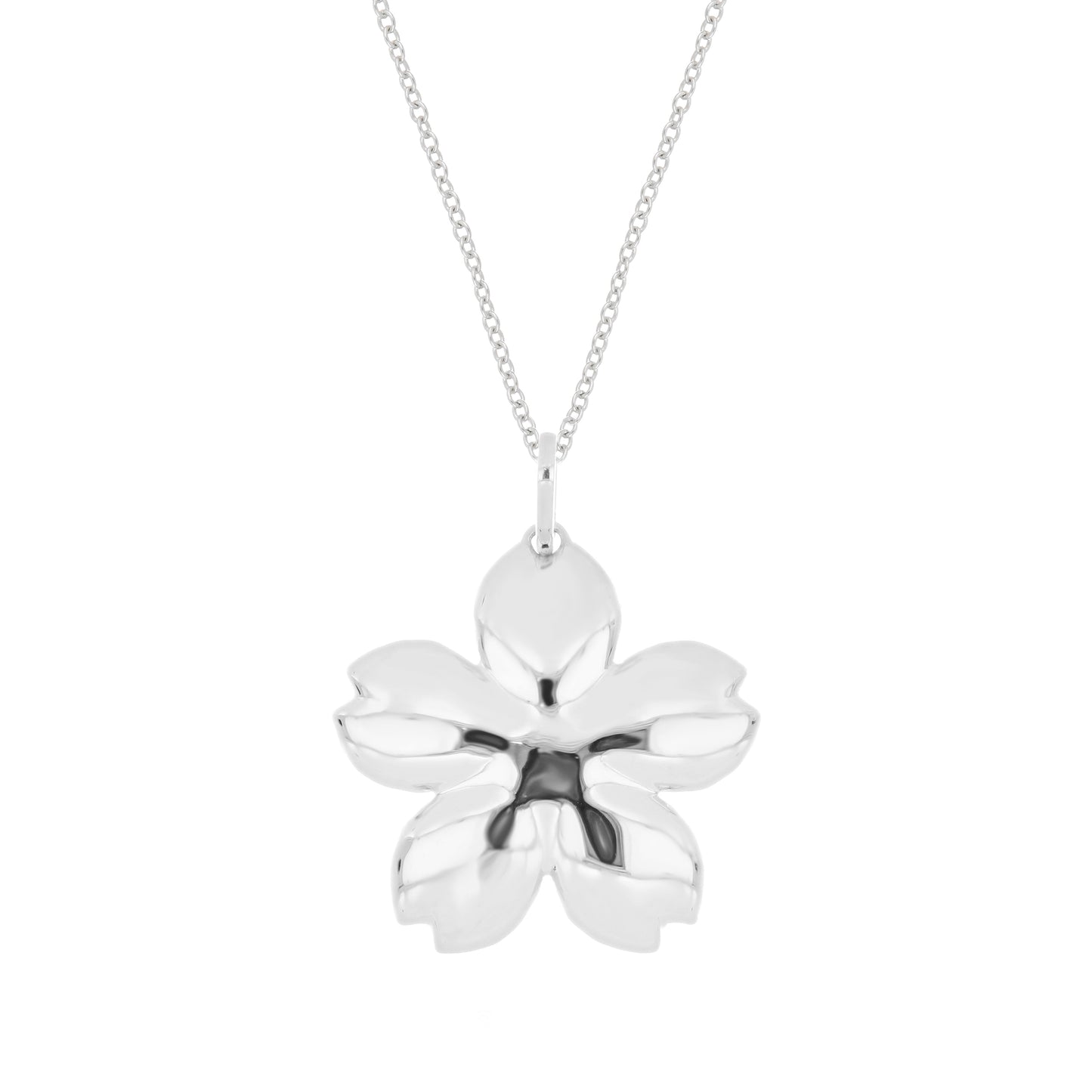 Blue Floral Enamel Pendant