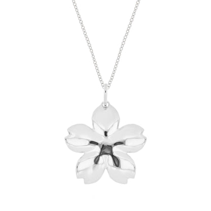 Blue Floral Enamel Pendant