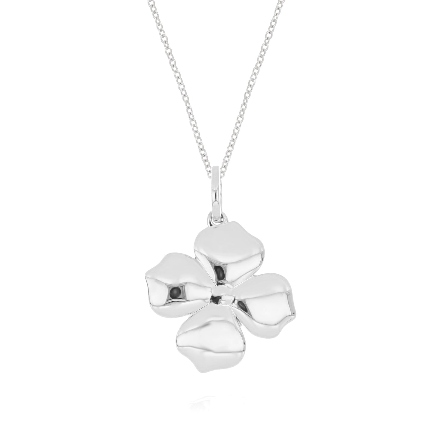 Pink Floral Enamel Pendant