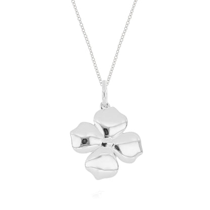 Pink Floral Enamel Pendant