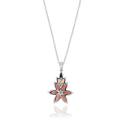 925 Sterling Silver Ethiopian Opal and Pink Opal Floral Cluster Pendant