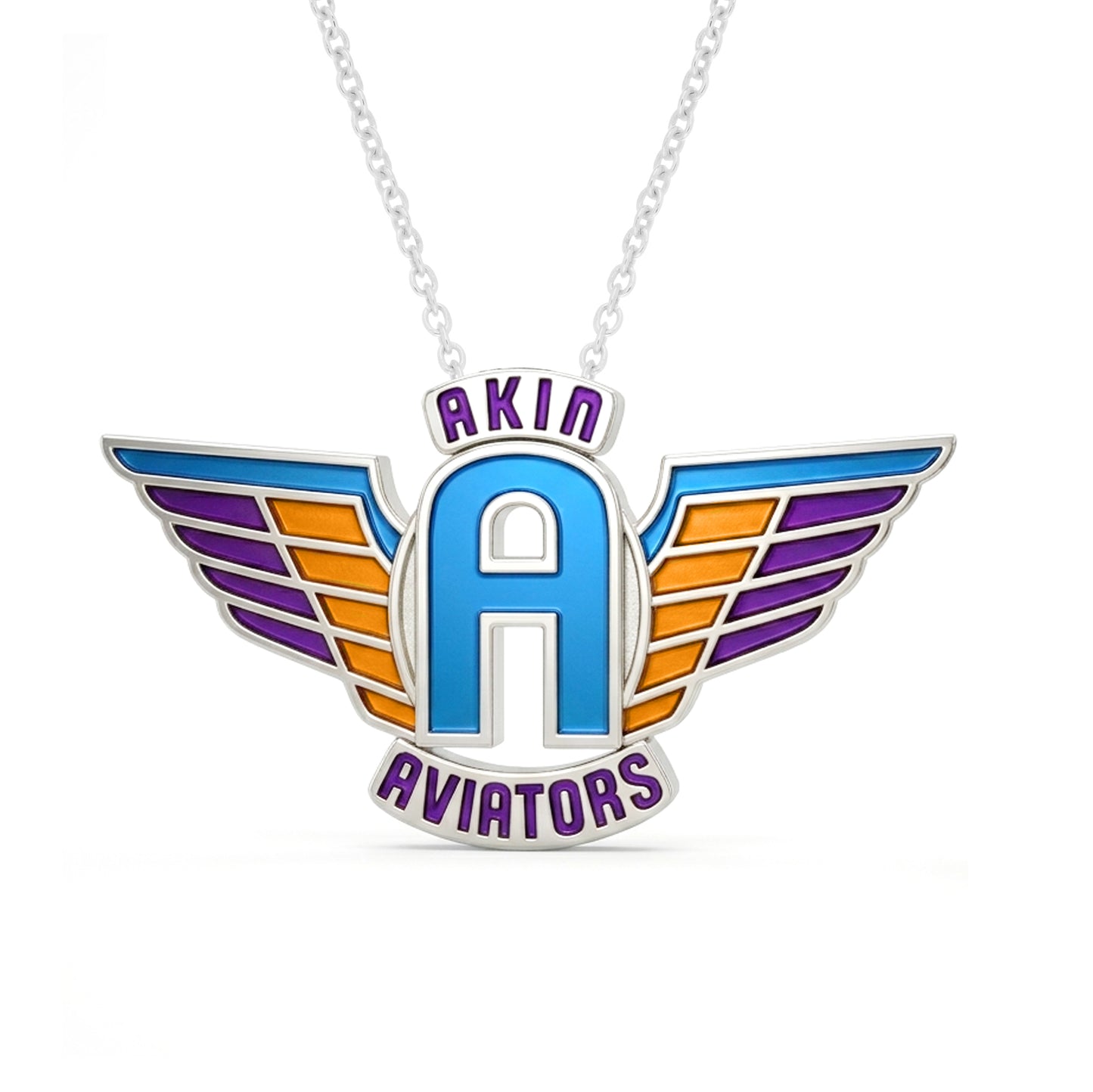 Akin Spirit Aviators Wing Logo  Enamel Pendant