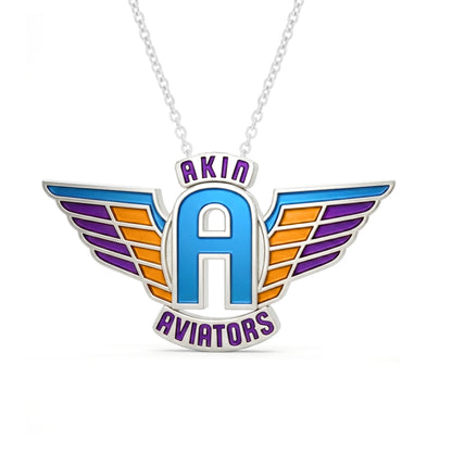 Akin Spirit Aviators Wing Logo  Enamel Pendant