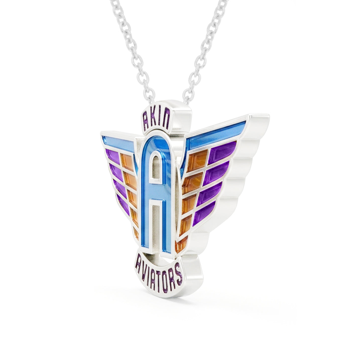 Akin Spirit Aviators Wing Logo  Enamel Pendant