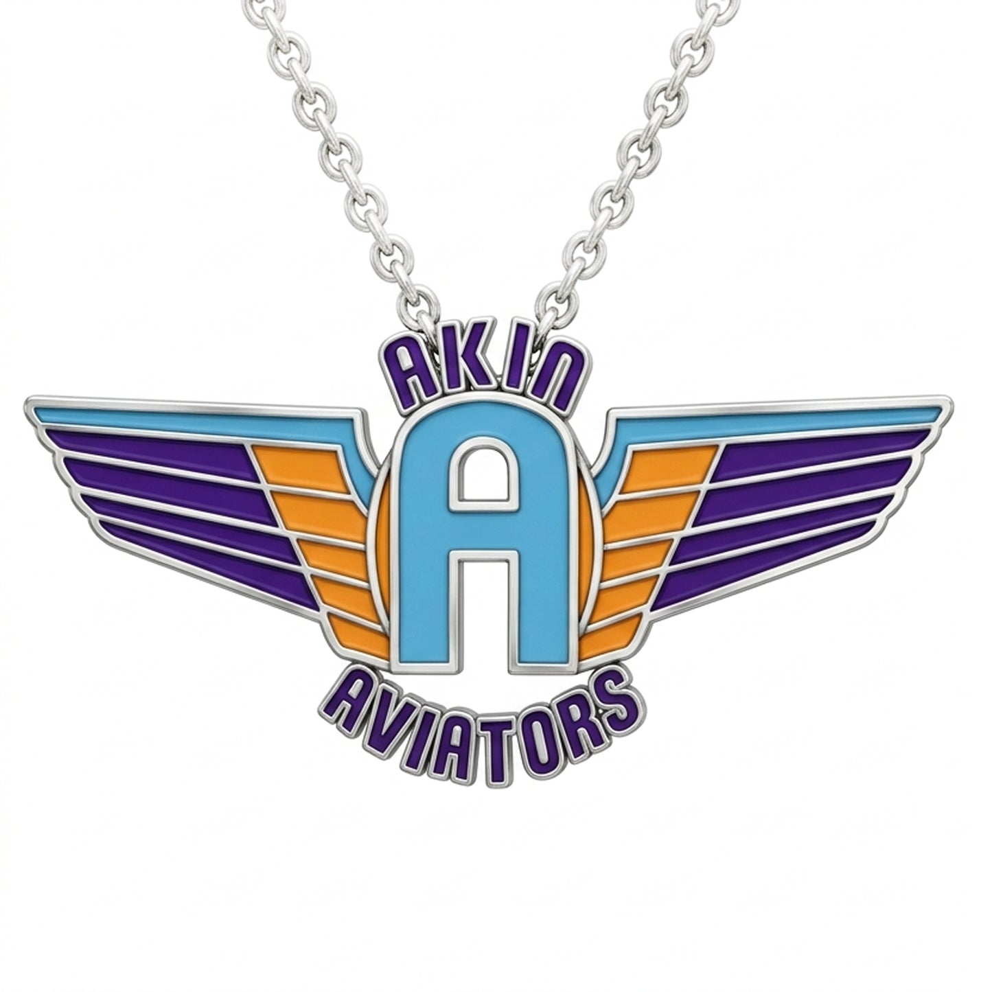 Akin Spirit Aviators Wing Logo Pendant with Enamel