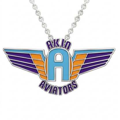 Akin Spirit Aviators Wing Logo Pendant with Enamel