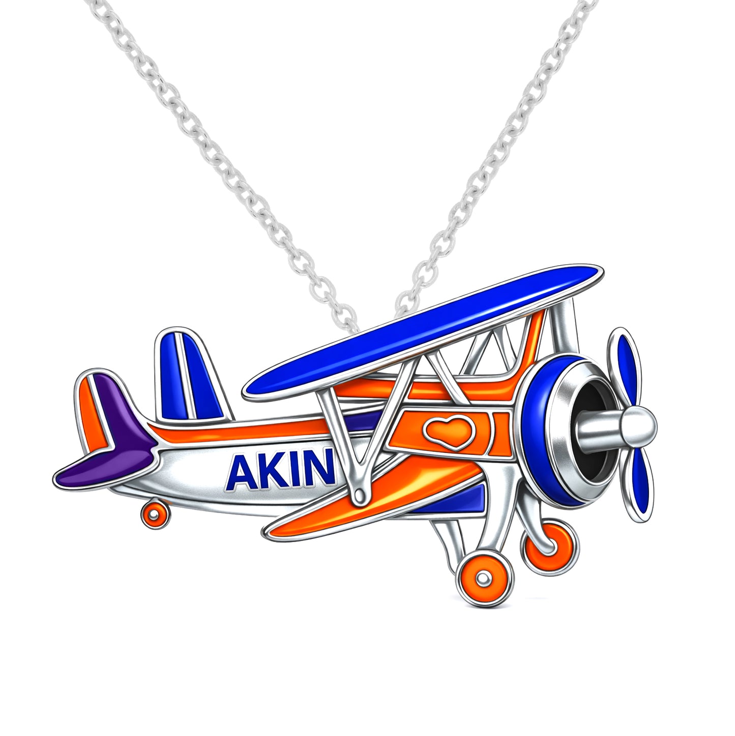 Akin Spirit Aviator Pendant with Enamel