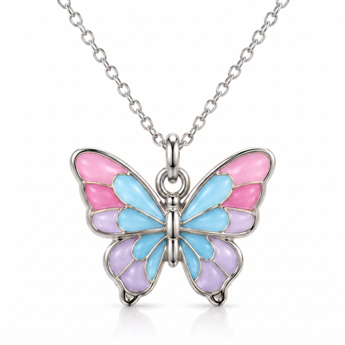 Butterfly Kids Pendant – Multi Color Enamel Butterfly Pendant